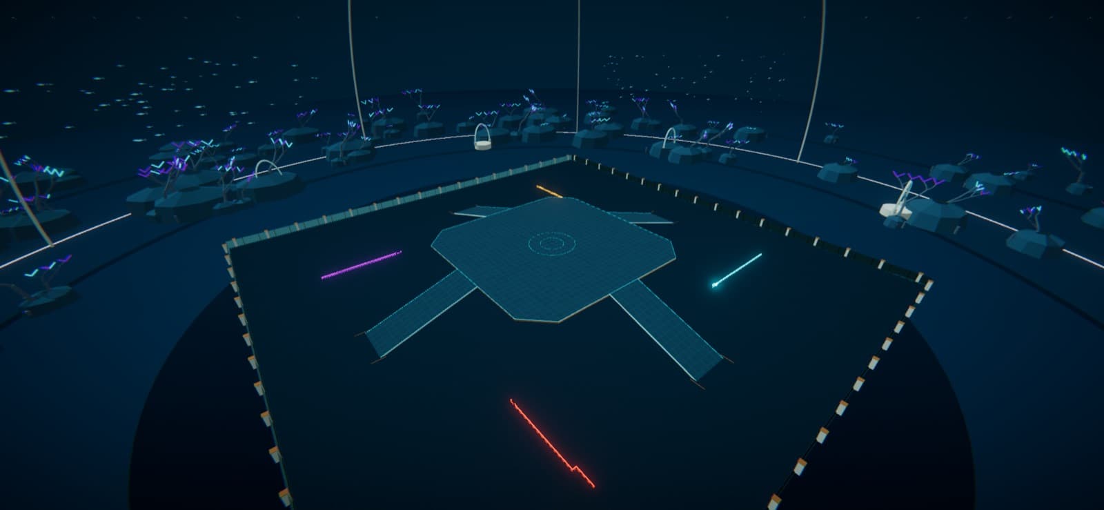 The Tidal Vault arena with its raised central deck